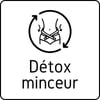 Détox pour favoriser la perte de poids et éliminer les déchets du corps. Logo détox minceur
